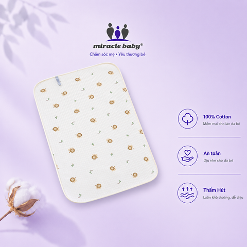  Tấm lót chống thấm cotton 100% cho bé 