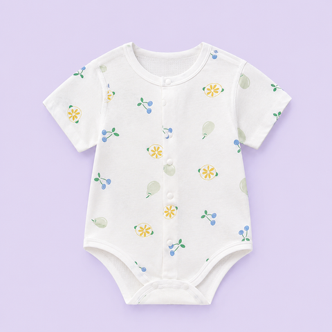  Bodysuit ngắn tay tam giác cotton cho bé 0-12 tháng 100%cotton có lỗ thoát khí 