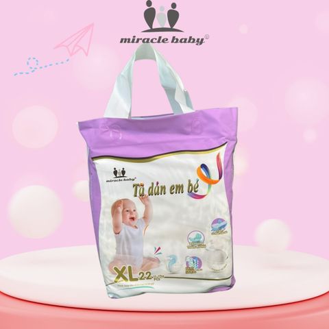 MiracleBaby - Tã dán tơ tằm size S/M/L/XL/XXL cho bé từ 4 - 17kg HSD 202611 