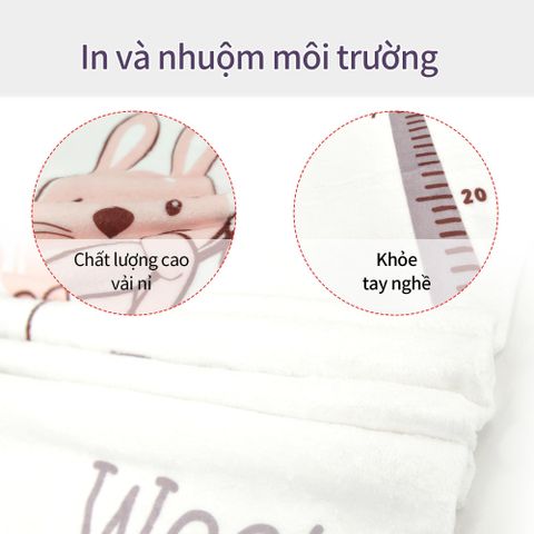  Miracle Baby - Chăn quấn đánh dấu cột mốc tháng tuổi phát triển phụ kiện chụp ảnh cho bé vải nhung cao cấp mền mịn không có xơ vải 
