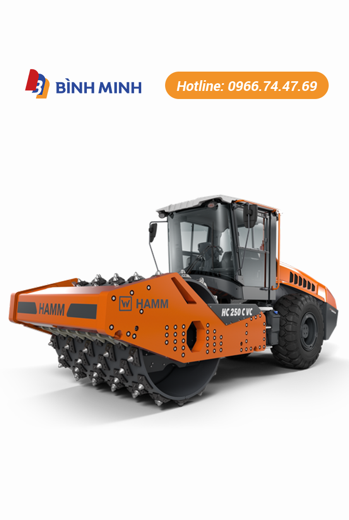 XE LU HAMM HC 250 C VC – Xe Lu Rung Nghiền Đá Hiệu Suất Cao