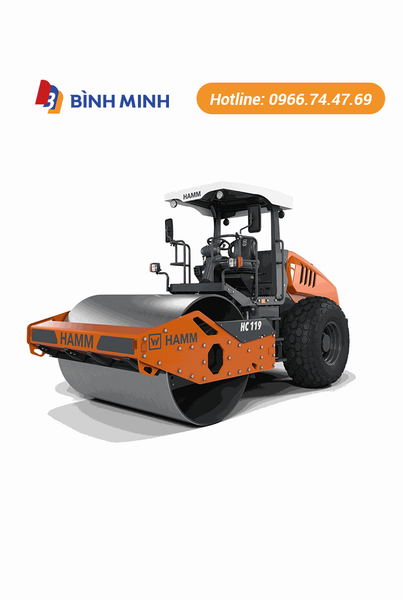 XE LU RUNG 1 BÁNH THÉP HAMM HC 119