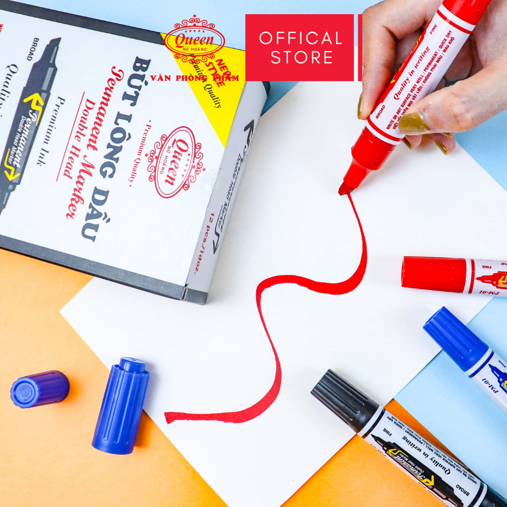 Combo 5/10/20 bút lông dầu Queen PM-01 (Tiêu chuẩn Mỹ & Châu Âu)