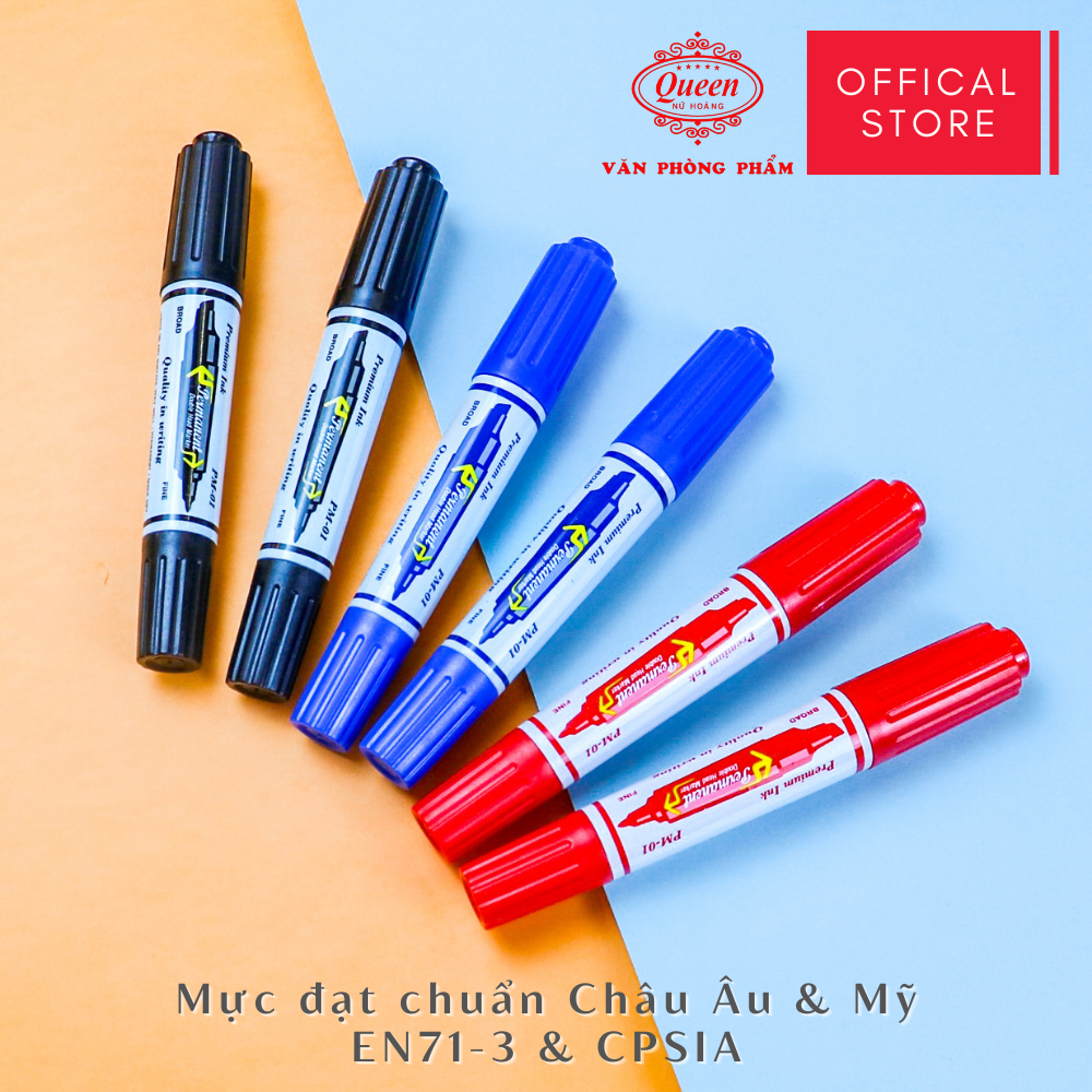 Combo 5/10/20 bút lông dầu Queen PM-01 (Tiêu chuẩn Mỹ & Châu Âu)