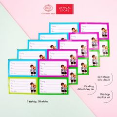 Nhãn vở Học Sinh Queen - 20 nhãn/1 tệp - LB901 nhãn decal chất liệu tốt