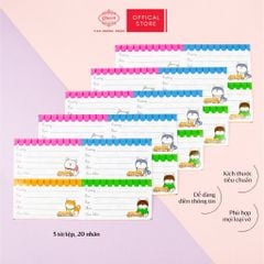 Nhãn vở học sinh Shiba Queen - 20 nhãn/1 tệp - LB901 nhãn decal chất liệu tốt