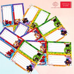 Nhãn vở học sinh Siêu Nhân Queen - 20 nhãn/1 tệp - LB902 nhãn decal chất liệu tốt