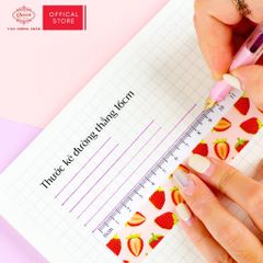 Thước kẻ học sinh Trái Cây Queen - 16cm - PR-16 (hình ngẫu nhiên)