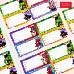 Nhãn vở học sinh Siêu Nhân Queen - 20 nhãn/1 tệp - LB902 nhãn decal chất liệu tốt