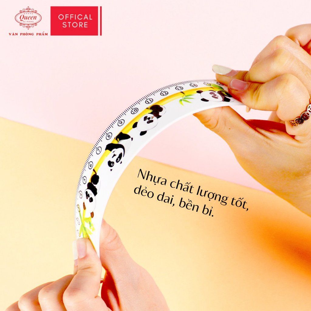 Thước kẻ học sinh hình thú dễ thương 16cm - Queen PR-16cm