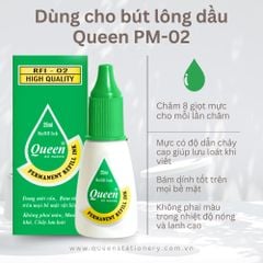 Mực bút lông dầu Queen - Tiêu chuẩn Châu Âu & Mỹ - RFI-02 bám dính tốt trên nhiều bề mặt - 25ml