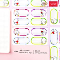 Nhãn vở học sinh Cute Dog Queen - 20 nhãn/1 tệp - LB902 nhãn decal chất liệu tốt