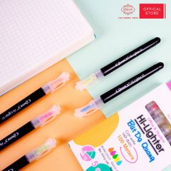 Bút dạ quang Queen (6 bút, 2 màu vàng) - HL-01