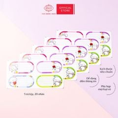 Nhãn vở học sinh Cute Dog Queen - 20 nhãn/1 tệp - LB902 nhãn decal chất liệu tốt