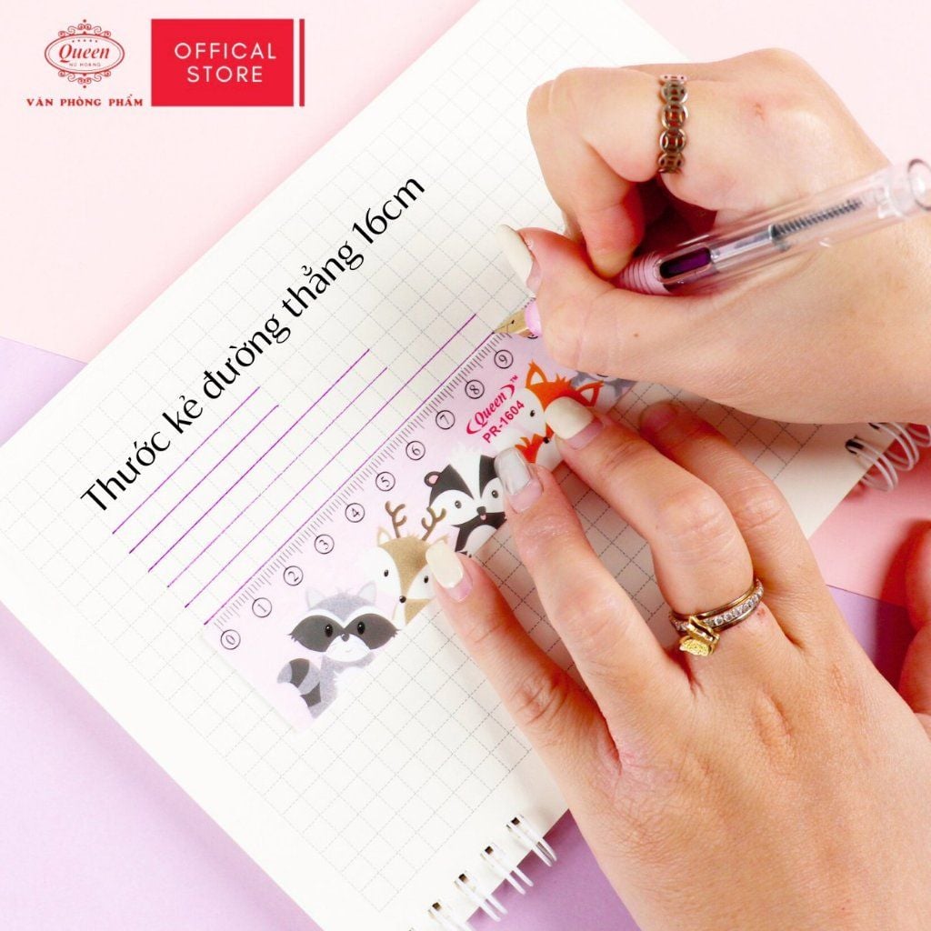Thước kẻ hình thú dễ thương 16cm - Queen PR-16cm (Hình ngẫu nhiên)