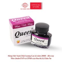 Mực bút máy Queen - FPI-01 30ml - Tím/Dương/Đen - Tiêu chuẩn an toàn & chất lượng Mỹ & Châu Âu