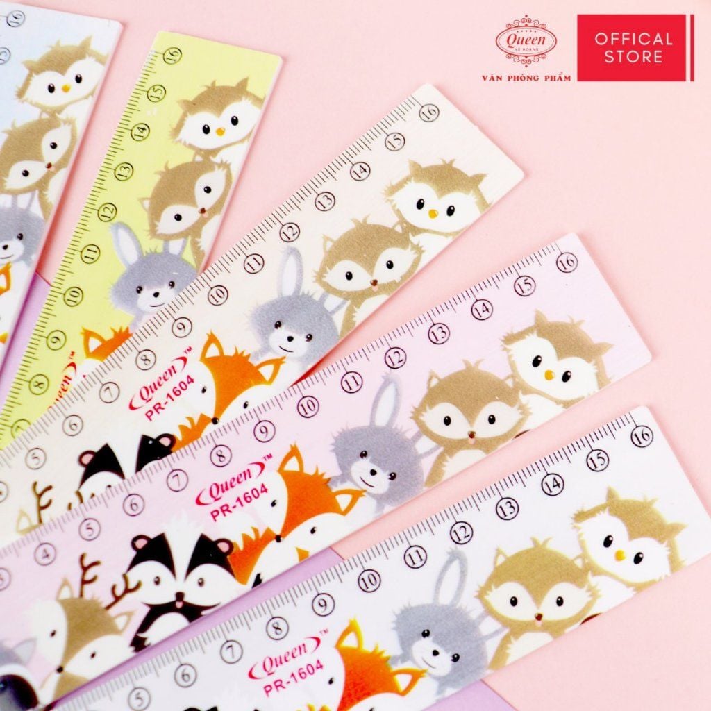 Thước kẻ hình thú dễ thương 16cm - Queen PR-16cm (Hình ngẫu nhiên)
