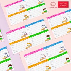 Nhãn vở học sinh Shiba Queen - 20 nhãn/1 tệp - LB901 nhãn decal chất liệu tốt