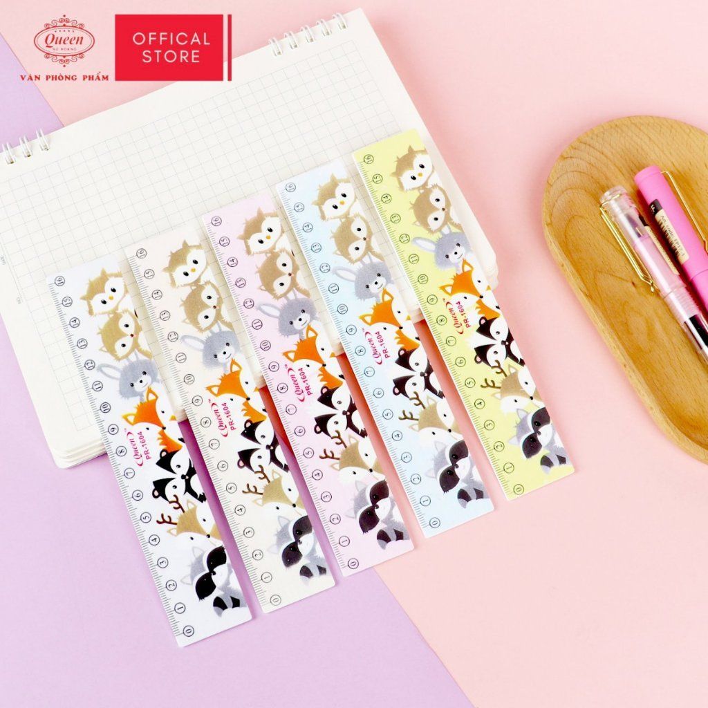 Thước kẻ hình thú dễ thương 16cm - Queen PR-16cm (Hình ngẫu nhiên)