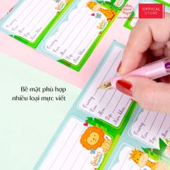 Nhãn vở học sinh Safari Friends Queen - 20 nhãn/1 tệp - LB901 nhãn decal chất liệu tốt