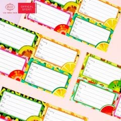 Nhãn vở học sinh Trái Cây Queen - 20 nhãn/1 tệp - LB901 nhãn decal chất liệu tốt