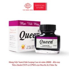 Mực bút máy Queen - FPI-01 30ml - Tím/Dương/Đen - Tiêu chuẩn an toàn & chất lượng Mỹ & Châu Âu