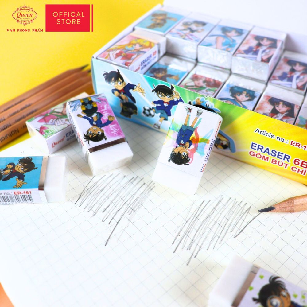 Gôm Tẩy 2B Queen (Nữ Hoàng) ER161 (Conan-Thủy thủ mặt trăng)