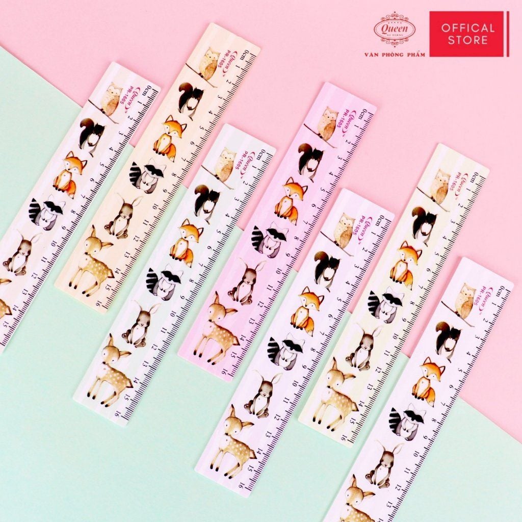 Thước kẻ học sinh hình thú dễ thương Woodland Queen 16cm - PR-16cm - (Hình ngẫu nhiên)