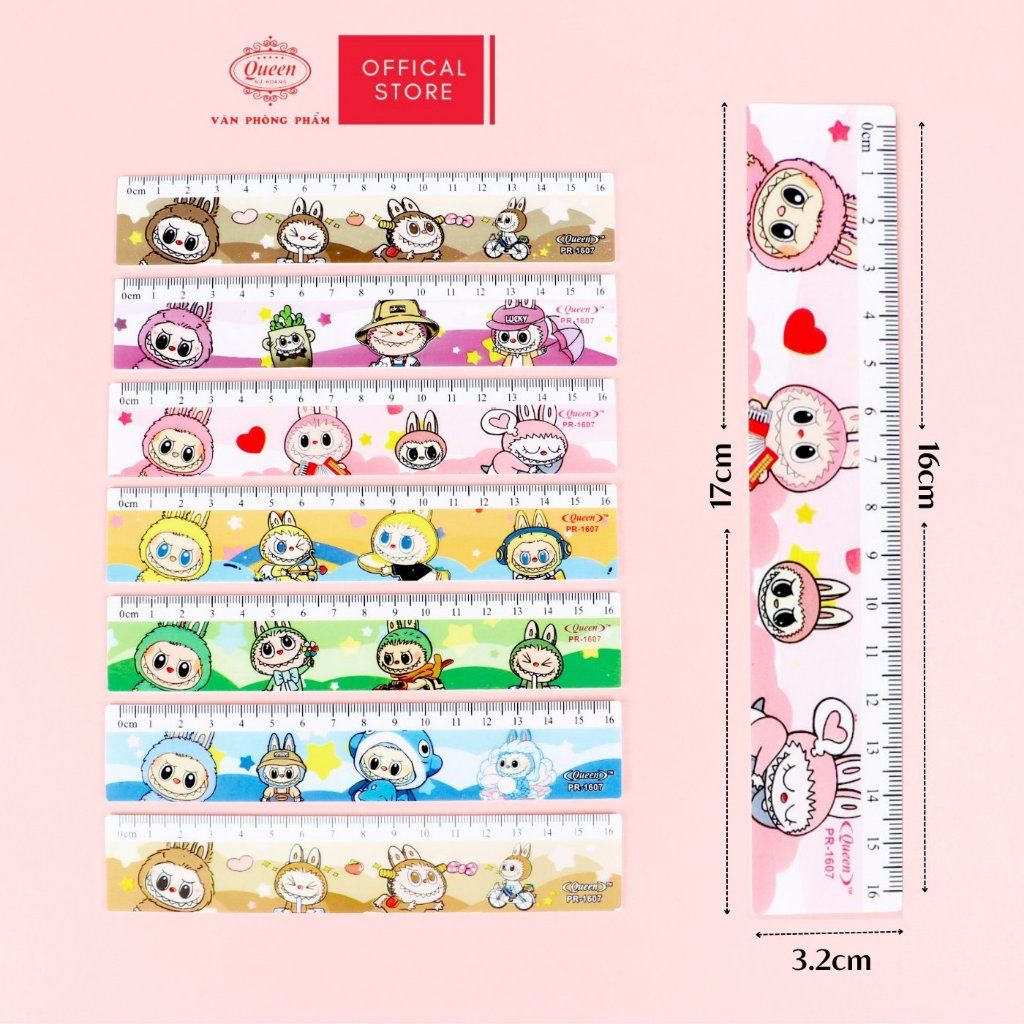 Thước kẻ học sinh Labubu 16cm - PR-16cm (Hình ngẫu nhiên)