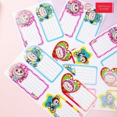Nhãn vở học sinh Labubu Queen - 20 nhãn/1 tệp - LB902 nhãn decal chất liệu tốt