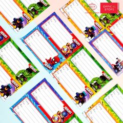 Nhãn vở học sinh Siêu Nhân Queen - 20 nhãn/1 tệp - LB902 nhãn decal chất liệu tốt