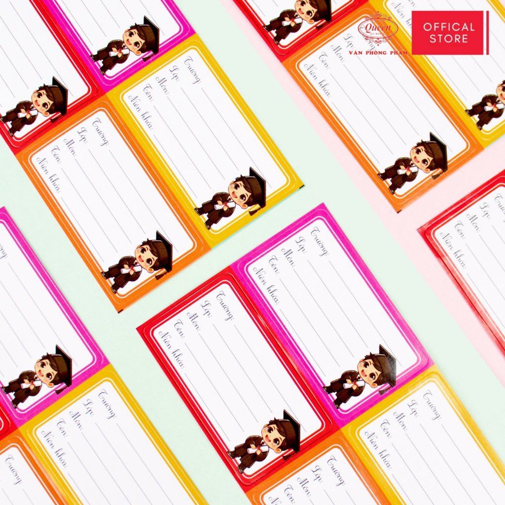 Nhãn học sinh Nam Sinh Queen - 20 nhãn/1 tệp - LB901 nhãn decal chất liệu tốt