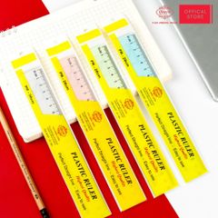 Thước kẻ trong suốt 20cm - Queen PR-20cm (Nhựa cao cấp nguyên sinh)