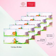 Nhãn vở học sinh Safari Friends Queen - 20 nhãn/1 tệp - LB901 nhãn decal chất liệu tốt