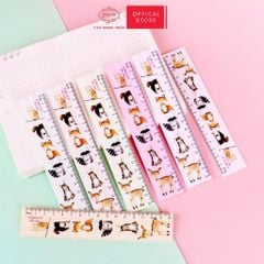 Thước kẻ học sinh hình thú dễ thương Woodland Queen 16cm - PR-16cm - (Hình ngẫu nhiên)