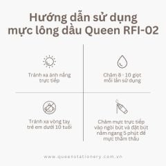 Mực bút lông dầu Queen - Tiêu chuẩn Châu Âu & Mỹ - RFI-02 bám dính tốt trên nhiều bề mặt - 25ml
