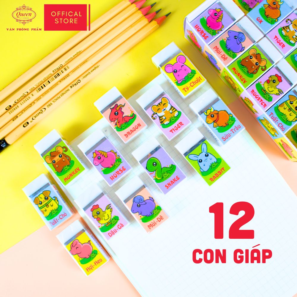 Gôm Tẩy 2B 12 Con Giáp Queen (Nữ Hoàng) ER161
