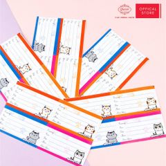 Nhãn vở học sinh Happy Cat Queen - 20 nhãn/1 tệp - LB901 nhãn decal chất liệu tốt