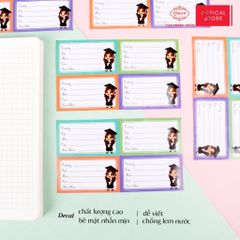 Nhãn vở học sinh Nữ Sinh Queen - 20 nhãn/1 tệp - LB901 nhãn decal chất liệu tốt
