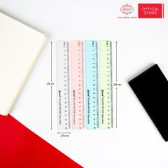 Thước kẻ trong suốt 20cm - Queen PR-20cm (Nhựa cao cấp nguyên sinh)