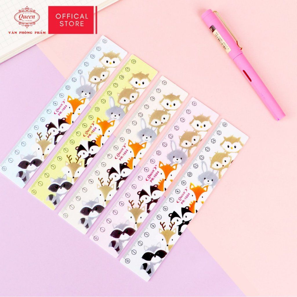 Thước kẻ hình thú dễ thương 16cm - Queen PR-16cm (Hình ngẫu nhiên)