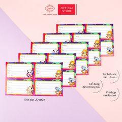Nhãn vở học sinh Galaxy Animal Queen - 20 nhãn/1 tệp - LB901 nhãn decal chất liệu tốt