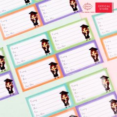 Nhãn vở học sinh Nữ Sinh Queen - 20 nhãn/1 tệp - LB901 nhãn decal chất liệu tốt