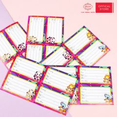 Nhãn vở học sinh Galaxy Animal Queen - 20 nhãn/1 tệp - LB901 nhãn decal chất liệu tốt