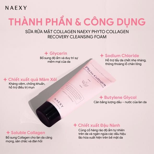 SỮA RỬA MẶT COLLAGEN NAEXY PHYTO COLLAGEN RECOVERY CLEANSING FOAM 100ML