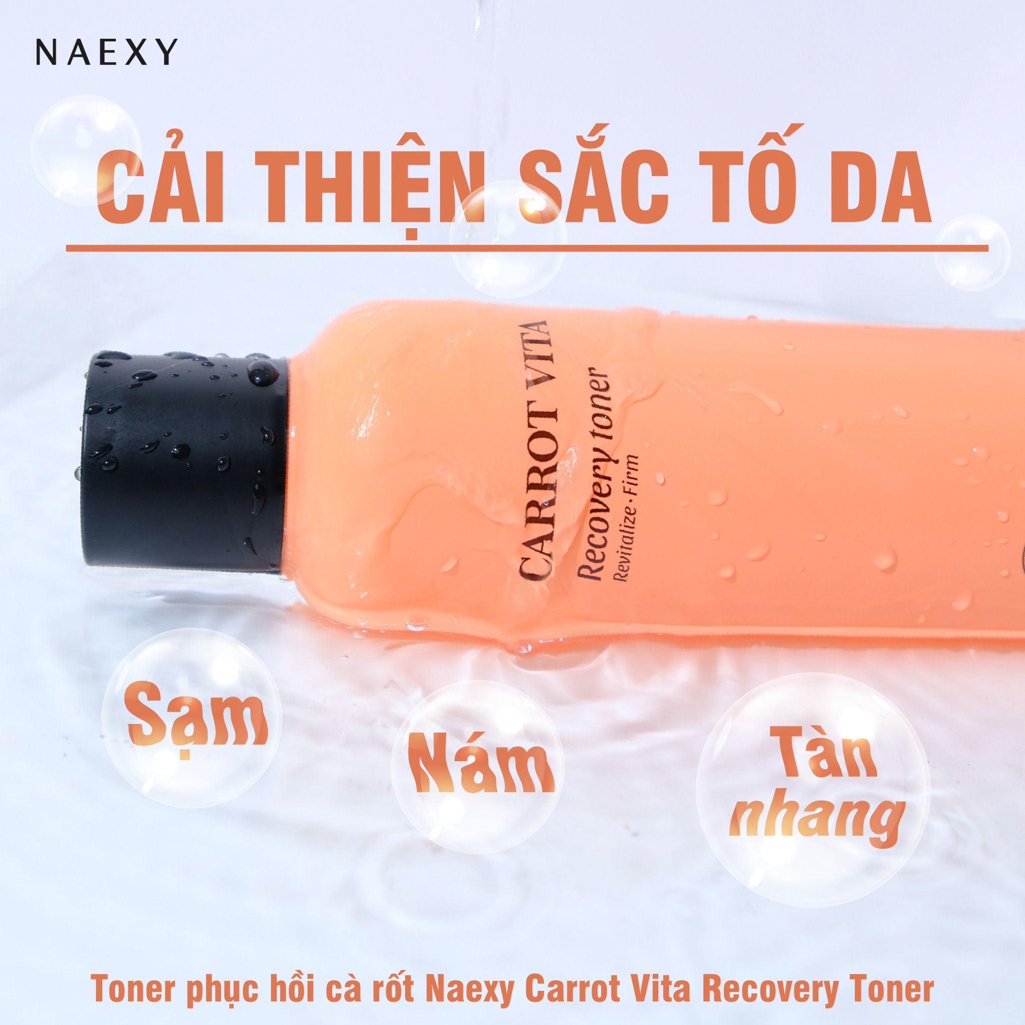 TONER HỖ TRỢ PHỤC HỒI CÀ RỐT NAEXY CARROT VITA RECOVERY TONER 200ML