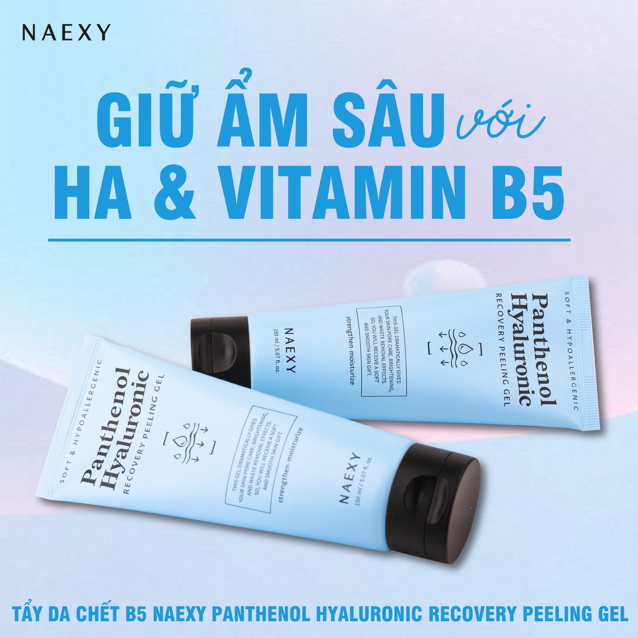 TẨY DA CHẾT B5 NAEXY PANTHENOL HYALURONIC RECOVERY PEELING GEL 150ML
