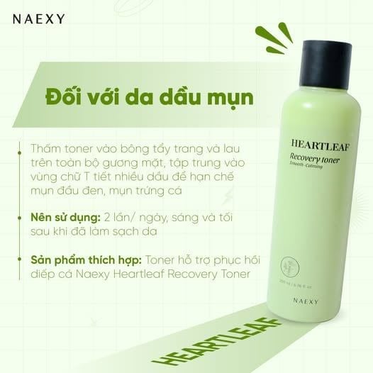 TONER HỖ TRỢ PHỤC HỒI DIẾP CÁ NAEXY HEARTLEAF RECOVERY TONER 200ML
