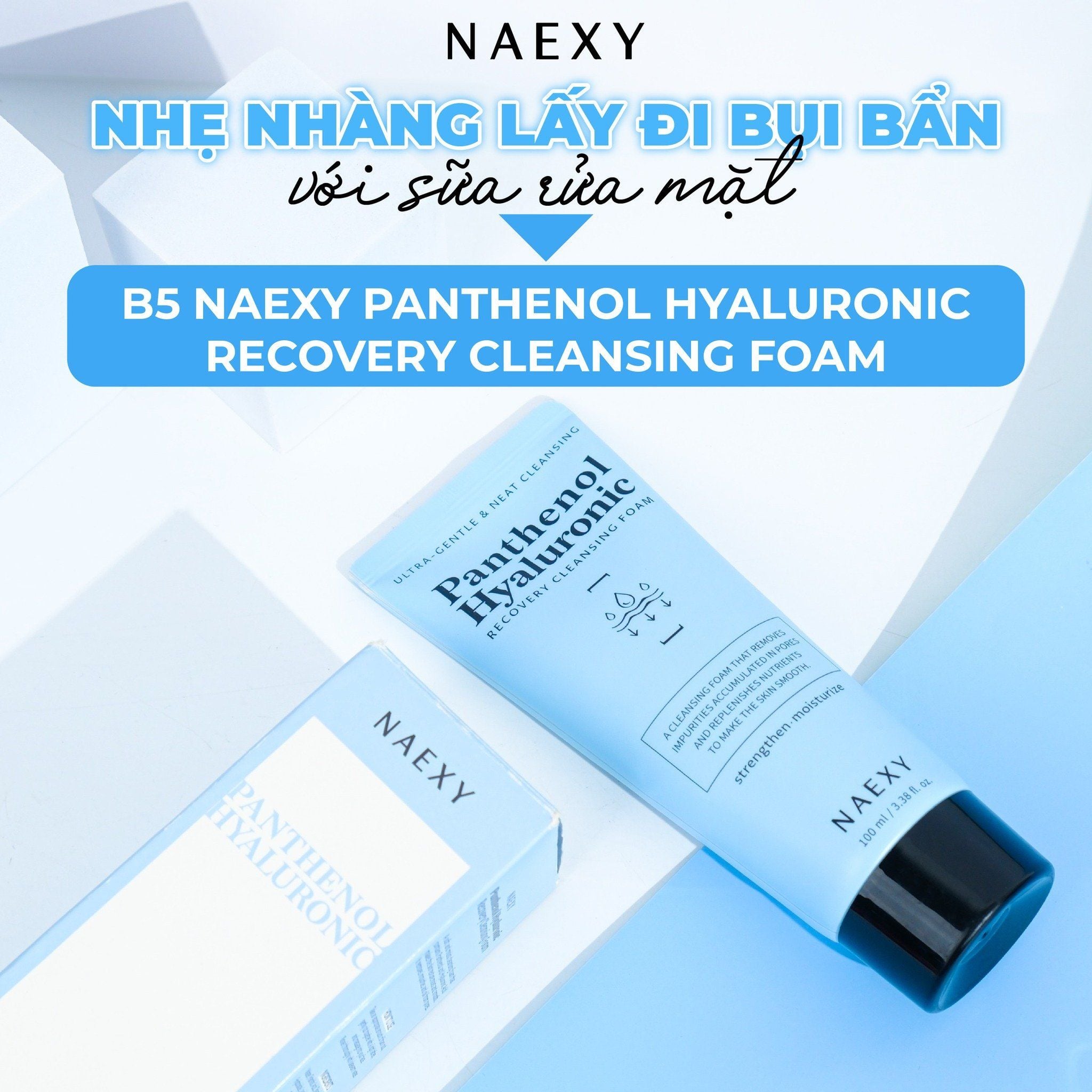 SỮA RỬA MẶT B5 NAEXY PANTHENOL HYALURONIC RECOVERY CLEANSING FOAM 100ML