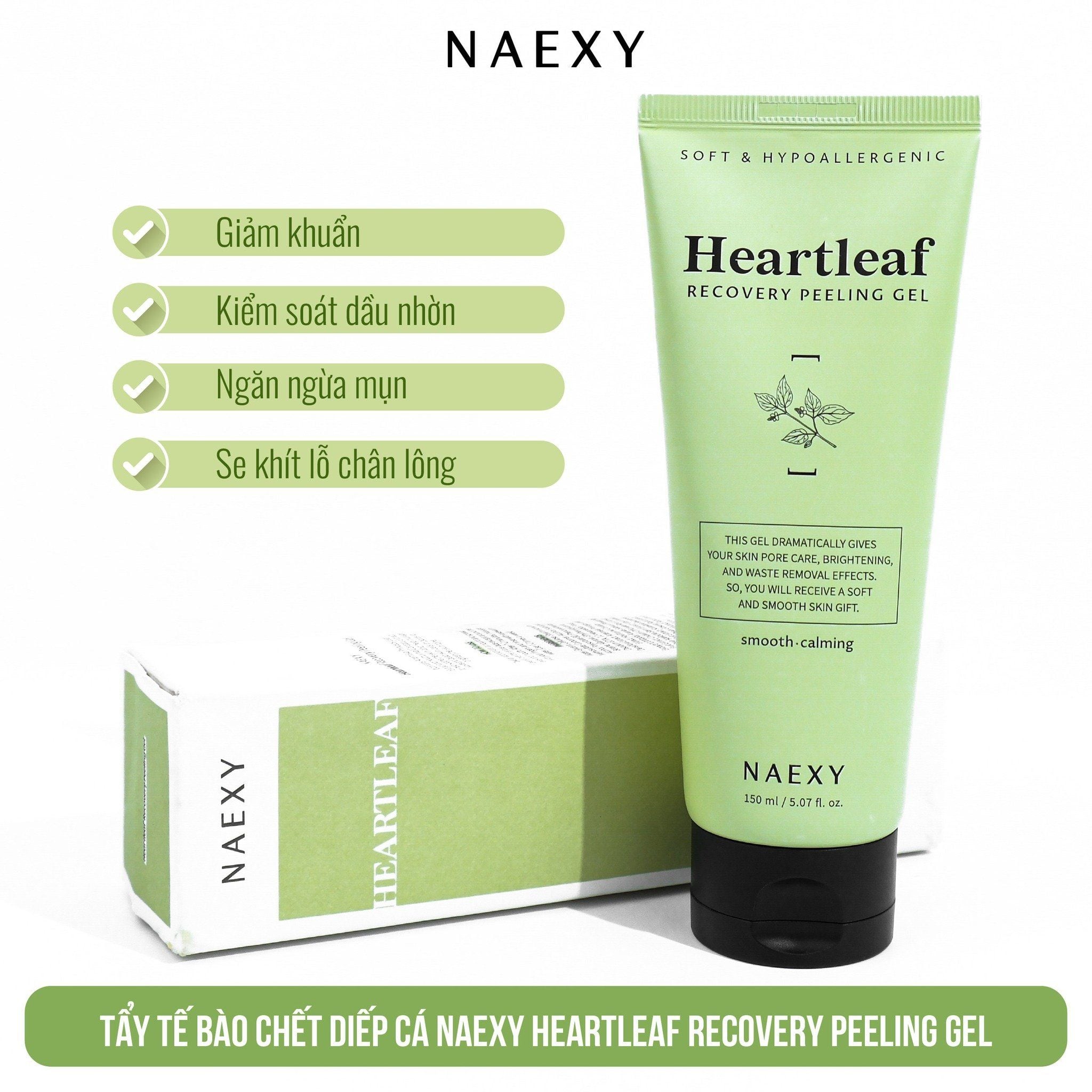 TẨY DA CHẾT DIẾP CÁ NAEXY HEARTLEAF RECOVERY PEELING GEL 150ML